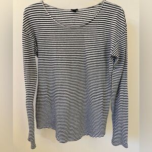 JCrew Long Sleeve Striped Linen and Cotton Top Size S